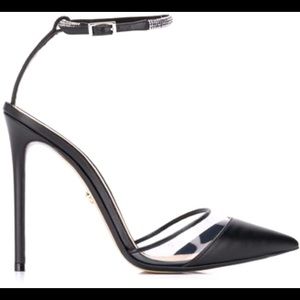 ALEVI Milano black pumps size 37 interchangeable strap (crystal & black leather)